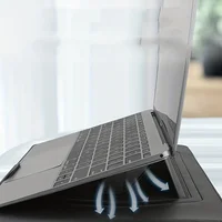 Housse pour ordinateur portable Dormin en cuir 13,3'15,6' avec support ergonomique réglable, conception Velcro non magnétique, étui portable pour Mac Dell HP 4