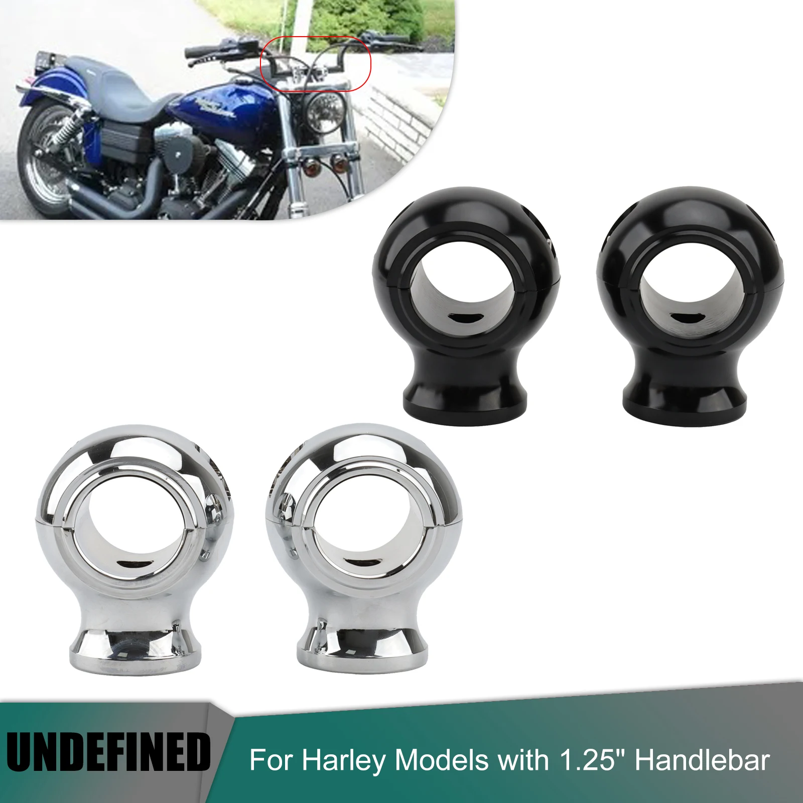 

1.25" Motorcycle Round Handlebar Riser Clamp Handle Bar Risers Heigh Up Bracket For Harley Dyna Softail Fatboy Touring Road King