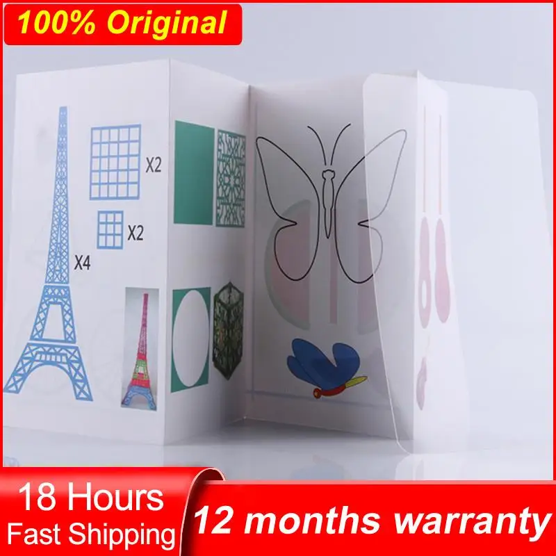 3D Drawing Album Random Paper Mold Template 3D Copy Board Book Plate Painting Stencil Doodle for Printing Pen