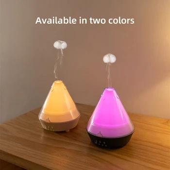 7 Colors Gradient Light Simulated Volcano Aroma Diffuser Jellyfish Smoke Ring Air Humidifier USB Aromatherapy Oil Diffuser 1