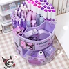 Sanrio Rotating Pen Holder & Kawaii Cinnamoroll Stickers Desk Organizer Set