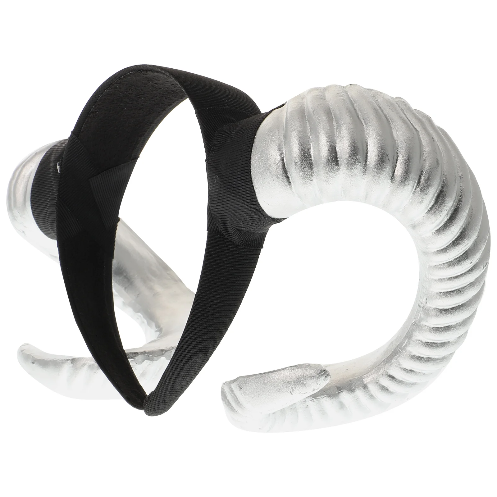 Head Bands Headdress for Party Hair Hoop Cosplay Black Sheep Headwear Horn Man Performance with Gold Cosplay Party Accessory