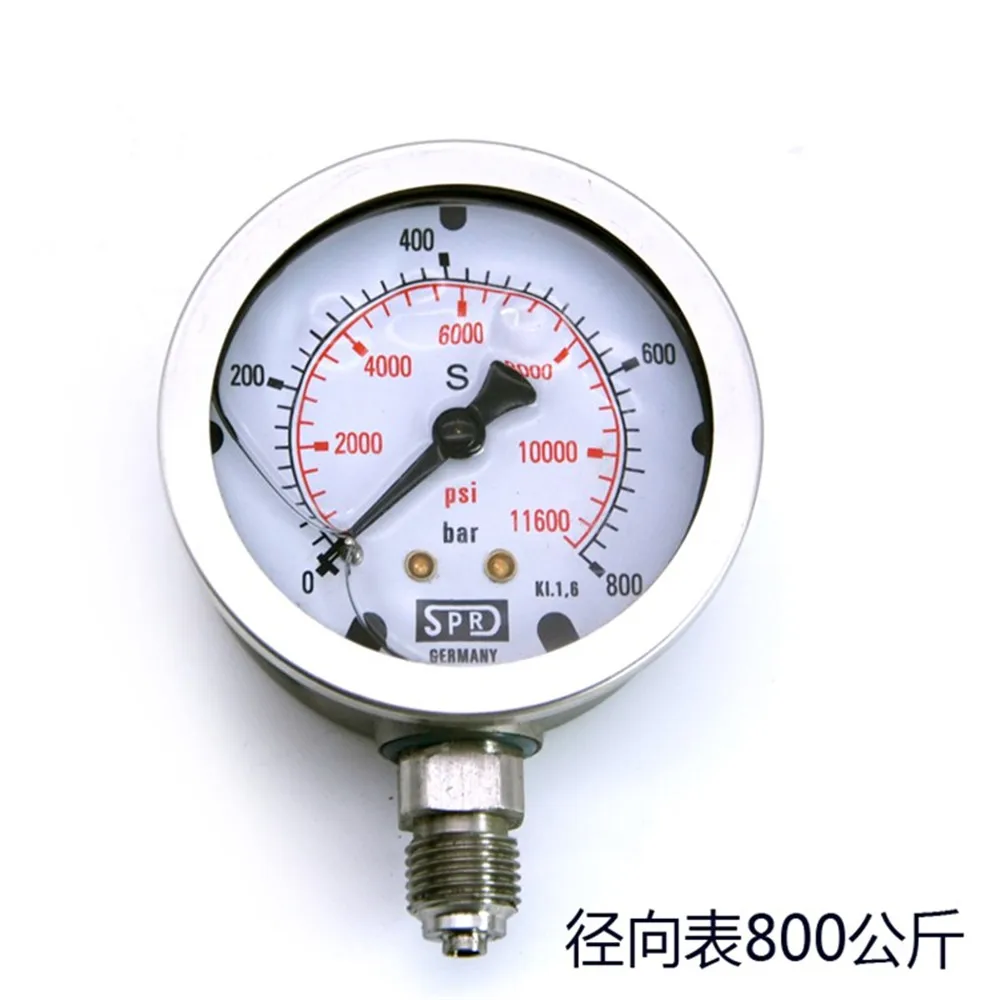 Manometro, manometro pressione idraulica 0-250 Bar 0-3750PSI G1/4
