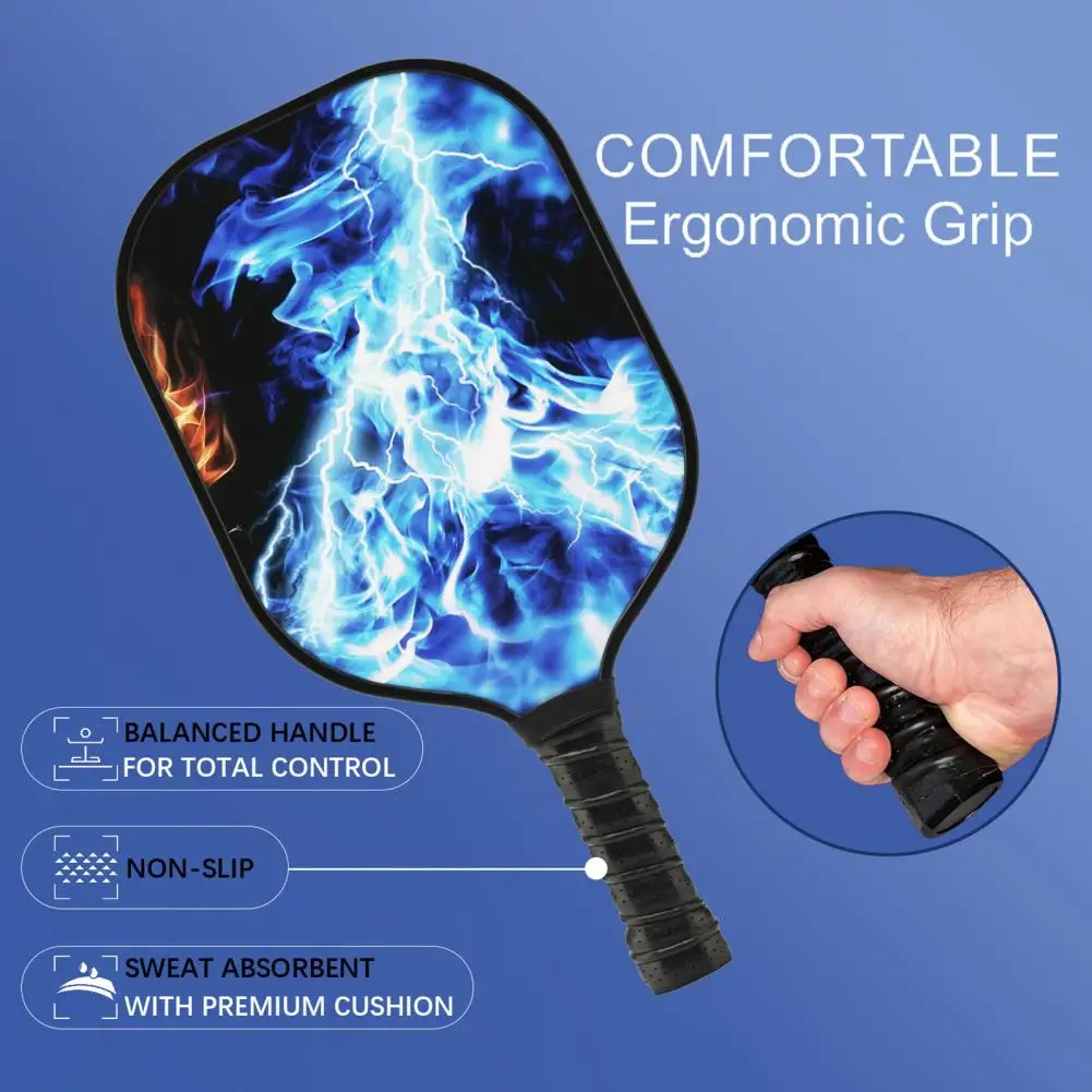 Pickleball Paddles Fiberglass Pickleball Paddles Lightweight Rackets with Sweat-Absorbent Handle for All Levels