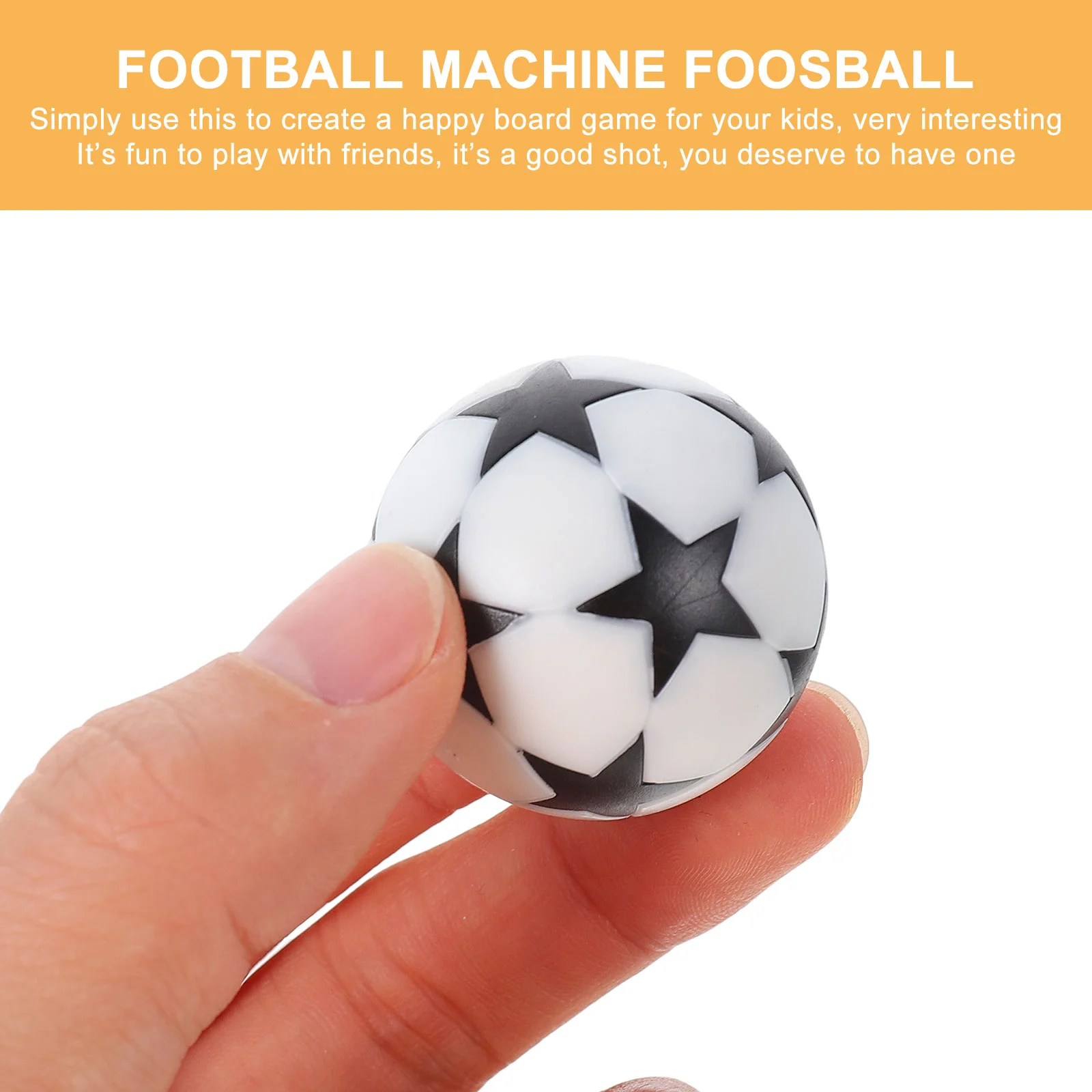 8 Pcs Small Footballs Five Soccer Desk Foosball Machine White Eco-friendly Plastic Accessories Child