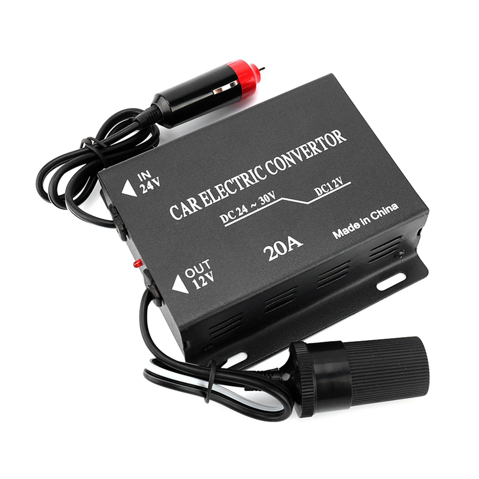 DC-DC Converter Step Down Power Supply 20A Car Power Supply Converter Step Down Transformer 24V To 12V Cigarette Lighter Type, car converter,power inverter converter