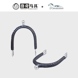 Cavassion Horse Riding Spurs Swan's neck Spur with Spur Straps Equestrian Spurs