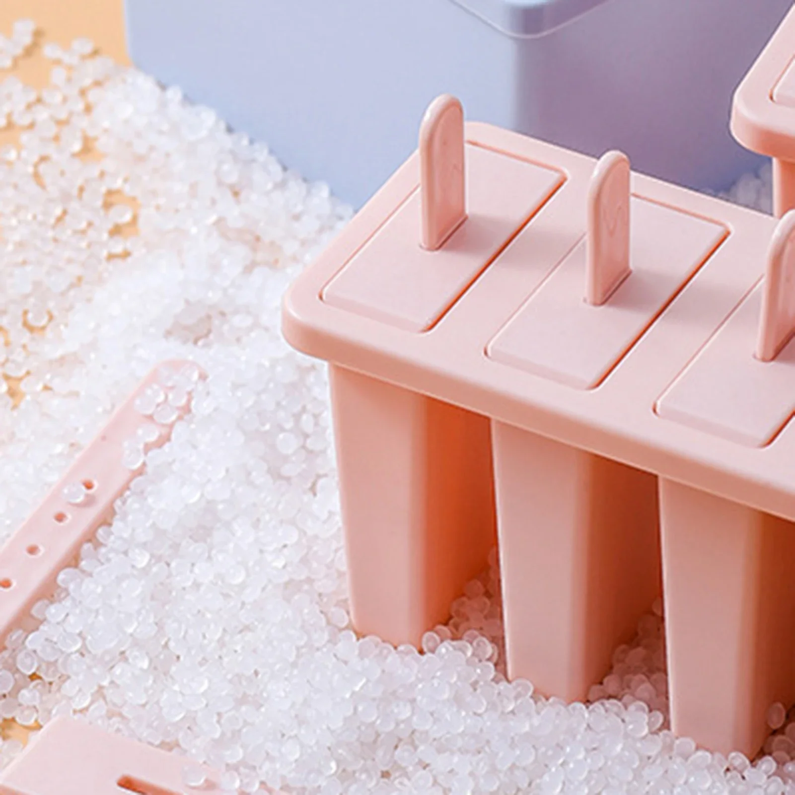 Ice Cream Popsicle Mold 4/8 Grids DIY Ice Cream Homemade Ice Cube Tray Box with Stick Ice-lolly Mold Kitchen Summer Gadgets