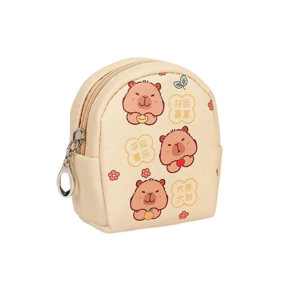 Cute Small Capybara Coin Purse Pu Japanese Cartoon Leather