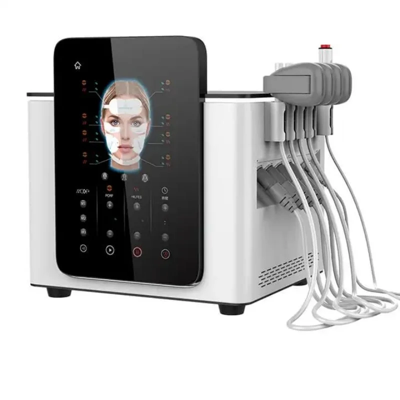New Ems Body and Face Massager Ems Microcurrent Facial Microcurrent 4Handle Machine