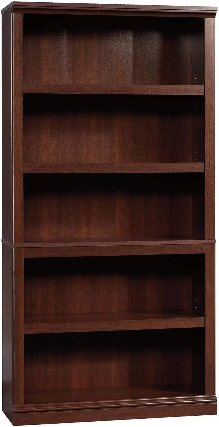 Sauder Miscellaneous Storage 5 Bookcase/Book Shelf, L: 35.28 x W: 13.23 x H: 69.76, Select Cherry finish