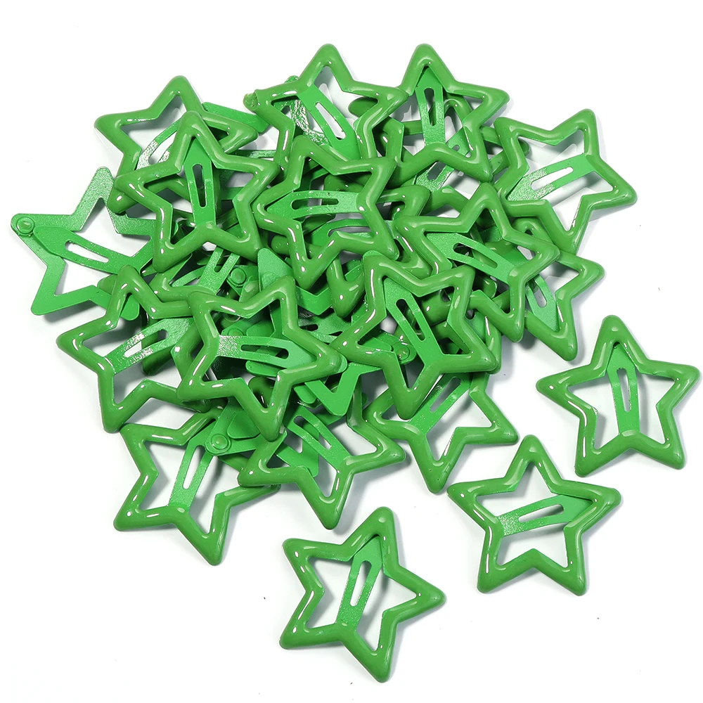 50 teile/los Y2K Stern BB Haar Clips Candy Bunte Metall Pentagramm Snap Haarnadeln Barrettes Für Mädchen Headwear Haar Zubehör – Detail 5