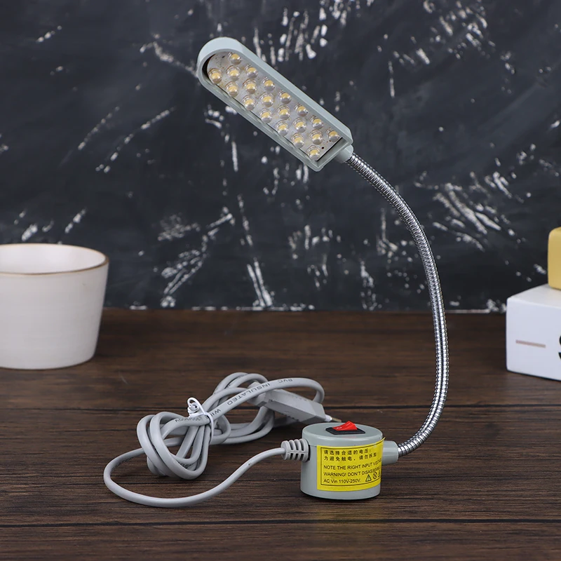 1Pc 10/20/30 LED Sewing Machine Lamp 360 Flexible Adjustable Gooseneck Work Lamp With Base For Workbench