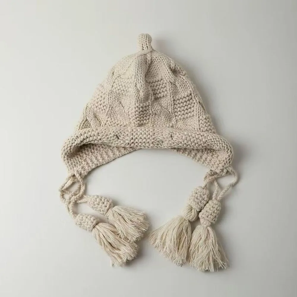 Wool Knitted Windproof Hat for Kids Ear Protection