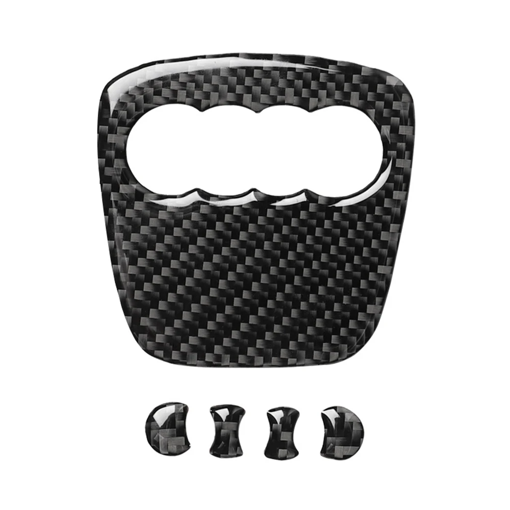 Car Steering Wheel Ring Trim Carbon Fiber Sticker Cover Decoration Auto Accessories For Audi A4 B8 8K A6 C6 4F Q5 8R Q7 4L A3 8V 2