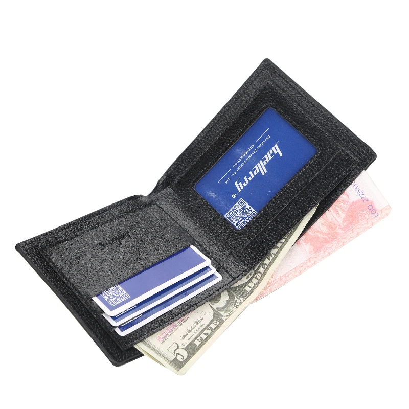 New Men's Wallet Short Multi-card Coin Purse Fashion Casual Wallet Male YouthThin Horizontal Soft Wallet Men PU 2