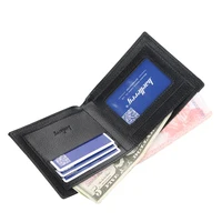 New Men's Wallet Short Multi-card Coin Purse Fashion Casual Wallet Male YouthThin Horizontal Soft Wallet Men PU 2