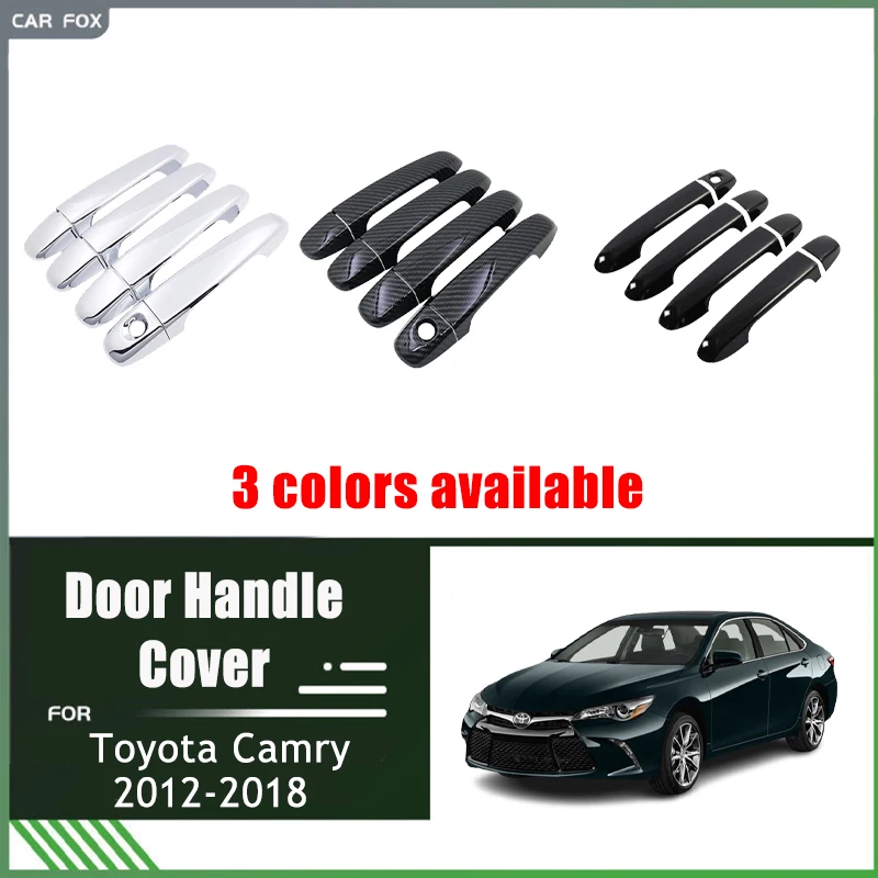 

Chrome Door Handle Cover Trim for Toyota Camry XV50 Daihatsu Altis 2012-2018 Car Accessories Carbon Fiber Set Sticker Styling