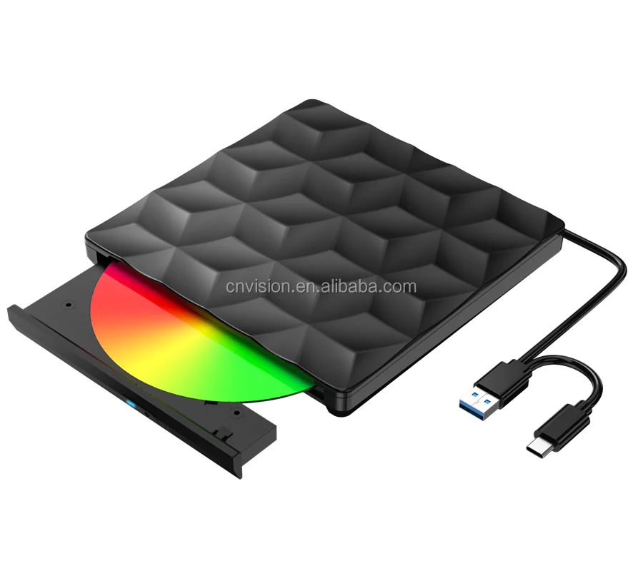 USB 3.0 Blu Ray Burner External BD-RE CD/DVD RW Writer Play 3D 4K Blu-ray Disc For Laptop/Desktop Optical Drive