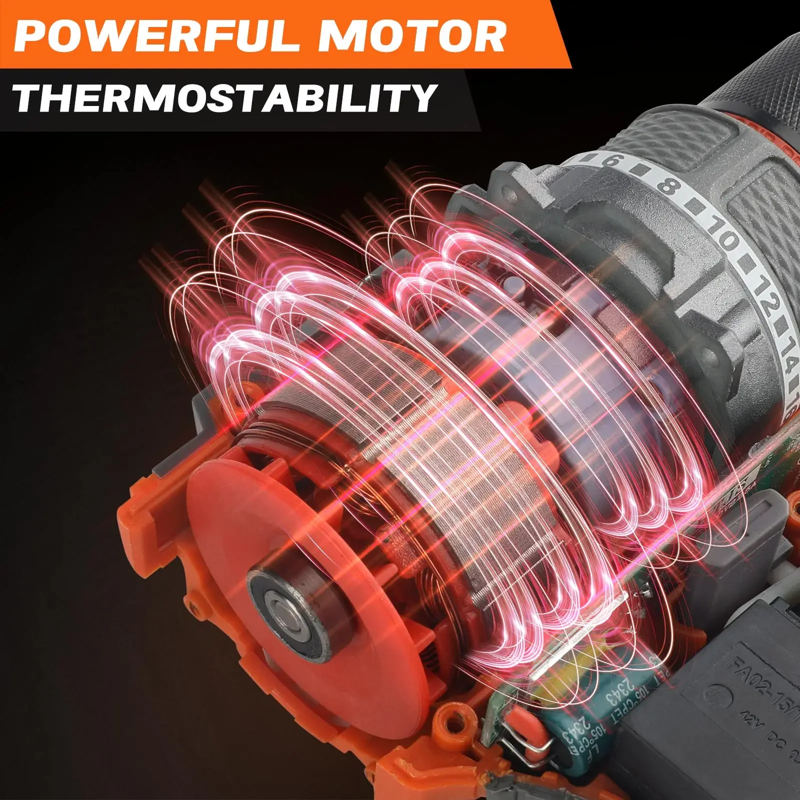 Superpan rotary cordless Impact Drive 20V Cordless Drill 1/2" r Drill Brushless Moter Cordless Electric ScrewDriver Power Tools 5