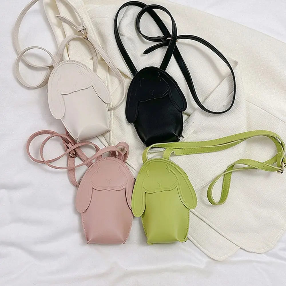 

PU Leather Mobile Phone Bag Fashion Large Capacity Cartoon Cute Bunny Crossbody Bags Shoulder Bags Women