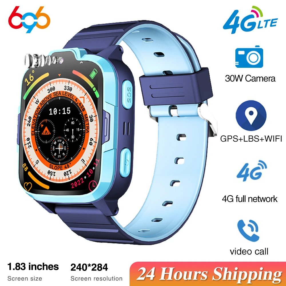 

2023 Kids GPS Position 4G Video Call Smart Watch Camera Waterproof Children Watches Music Playing 800Mah WiFi Student Smartwatch