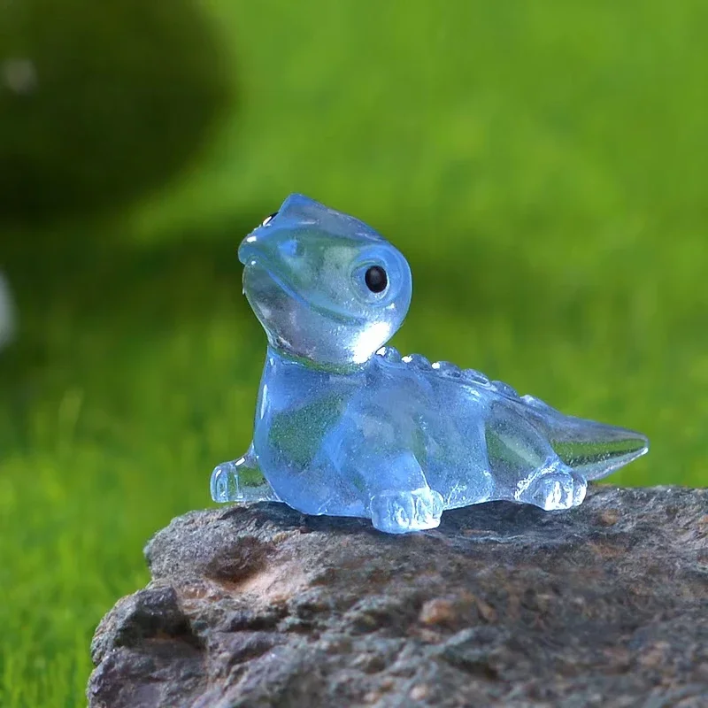 Lizard Figurines 10PCS Mini Glow At Dark Vivarium DIY Accessories Fairy Garden Decoration Kawaii Animals