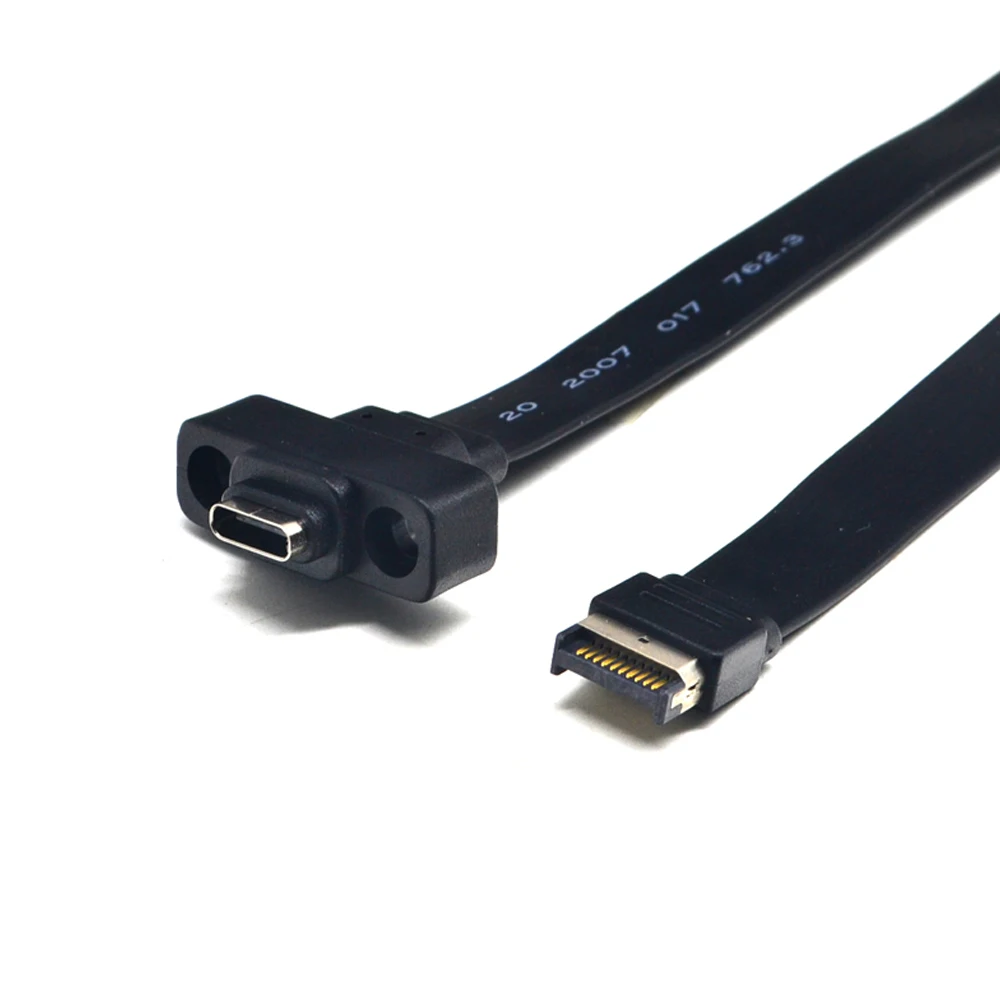Painel Frontal tipo e para tipo c Cabo de Extensão Cabo Adaptador Interno Gen 10gbps Usb 3.1 Cabo com Parafusos 30cm 50cm 80cm