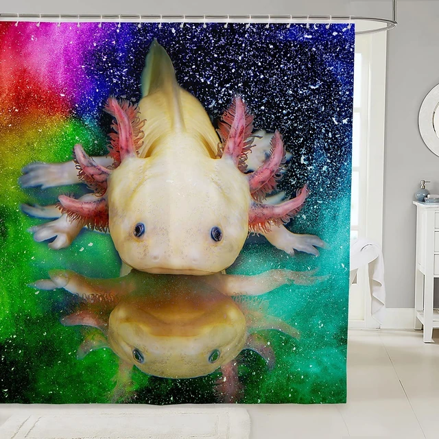 Axolotl Watercolor Art Print Pink Axolotl Painting Axolotl Wall