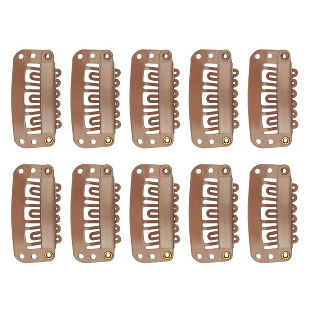 Chunni Grip Clips 10Pcs Sturdy 6-Tooth Stainless Steel Hair
