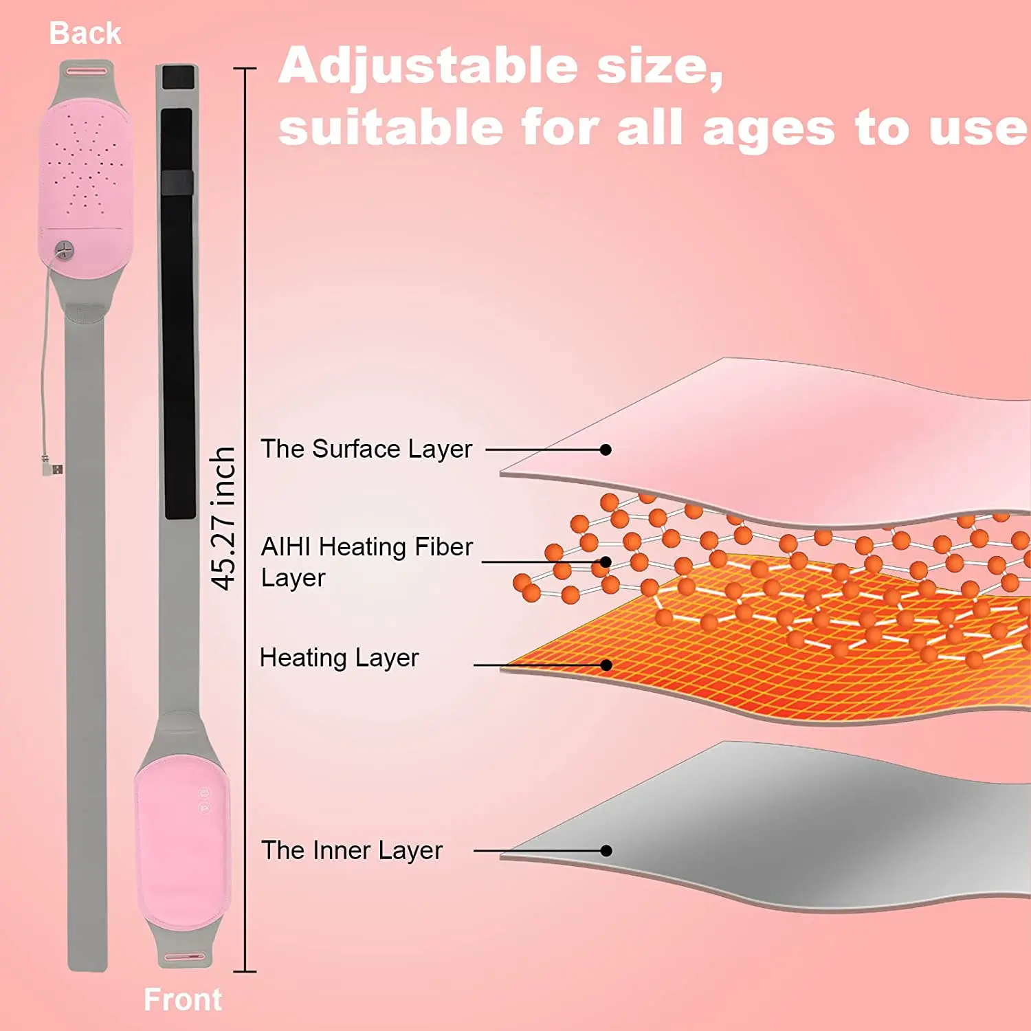 Belly Warmer Relieve Menstrual Colica Massager Menstrual Colic Period Pain Relief Heating Pad for Menstrual Cramps Abdominal