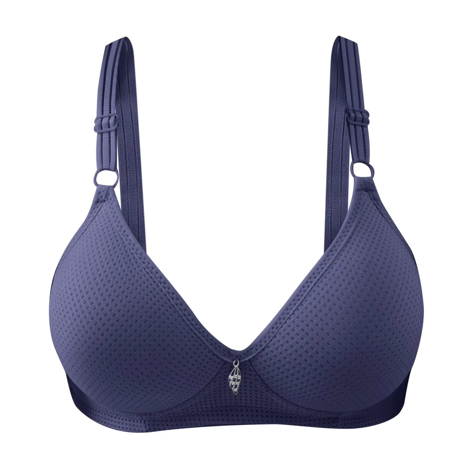 Description Picture 5 of itemWomen's Seamless Breathable Brassiere Wire Free Gathering Push Up Sexy Bra Solid Color Adjustable Strappy Triangle Cup Bra