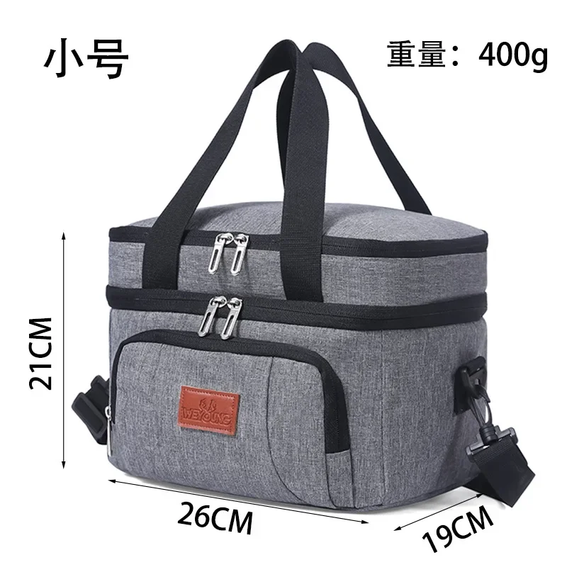 Multifunctional Double Layers Tote Cooler Lunch Bags for Women Men Large Capacity Travel Picnic Lunch Box with Shoulder Strap
