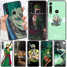 

Anime One Piece Zoro For Motorola Moto G G60 G60S G50 G40 G9 G10 E7i E6S Power Edge 20 E20 2021 X3 S Pro Black Phone Case