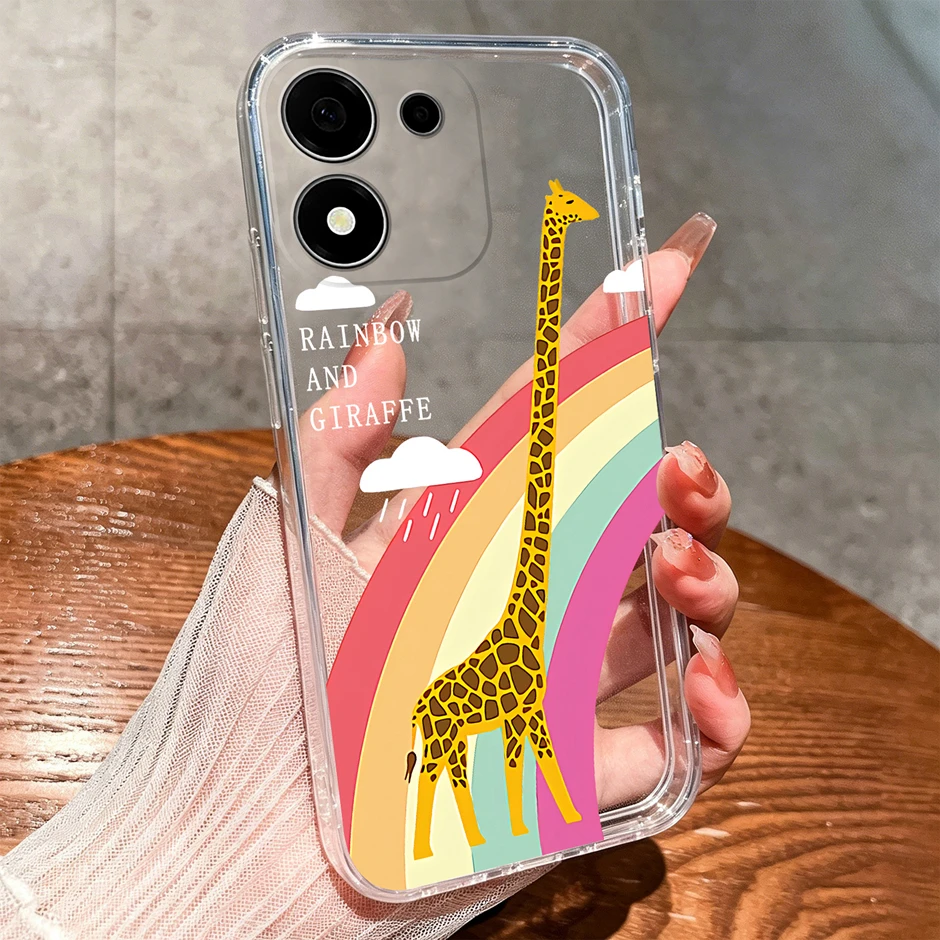 Sweet Lovely Girl Dustproof Transparent Phone Case – Creative Protective Cover