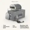 NEW Outdoor Pizza Oven, Grey, Portable, Gas & Wood Fired, Restaurant-Grade 3