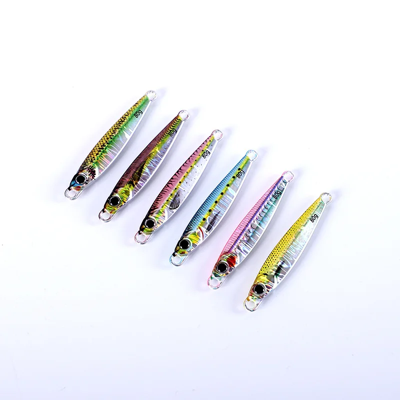 3D Printing Tungsten Jig Fishing Lure Sea Fishing Long Casting Micro Jigs 10g-120g Fast Sinking Luminous Vertical Jigging Lure 2
