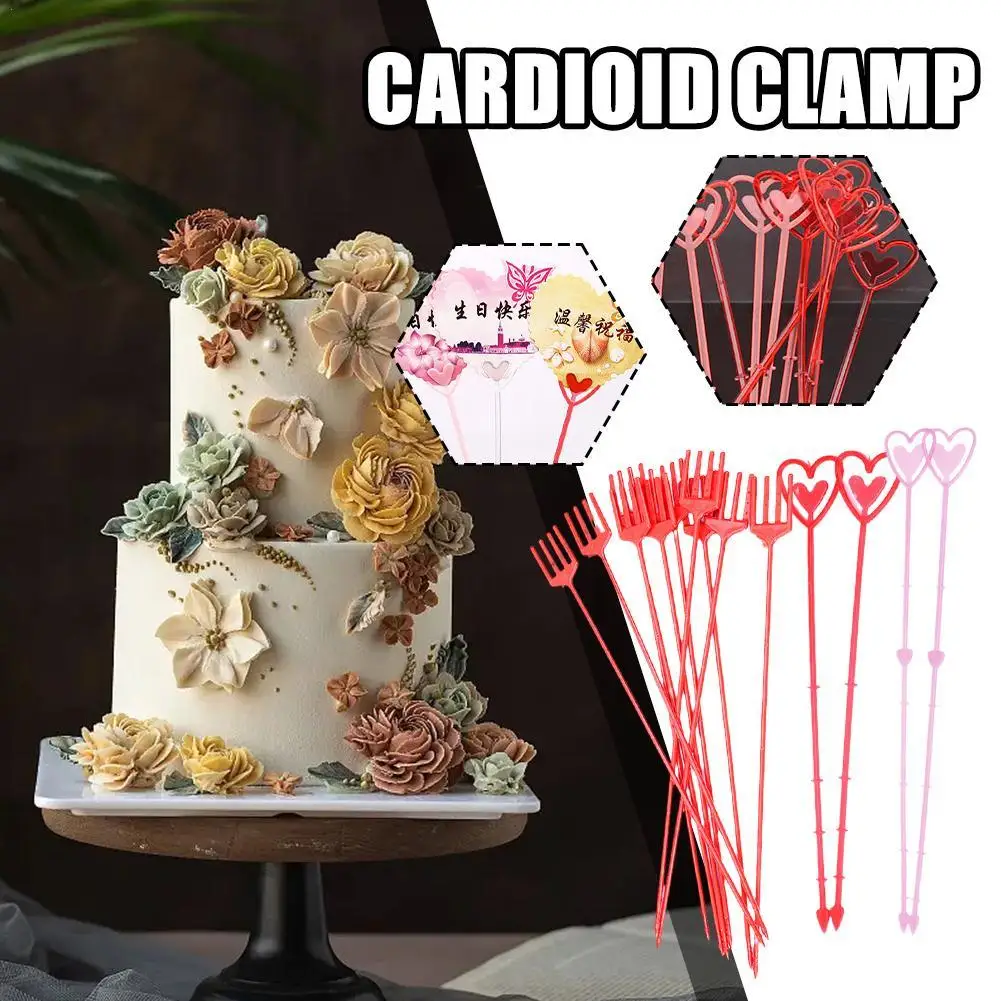 80pcssetFloralPicksDIYCardHoldersPlasticFlowerPicksWedding