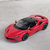 Bburago 1:32 Ferrari SF90 Stradale Alloy Car Model Diecast Metal Toy Vehicle Car Model Sound and Light Collection Childrens Gift 5