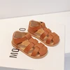 Unishuni Baby Girls Sandals Princess Close Toed Summer Beach Flats Children Non-Slip Lightweight Rubber Sole Sandals for Toddler 2