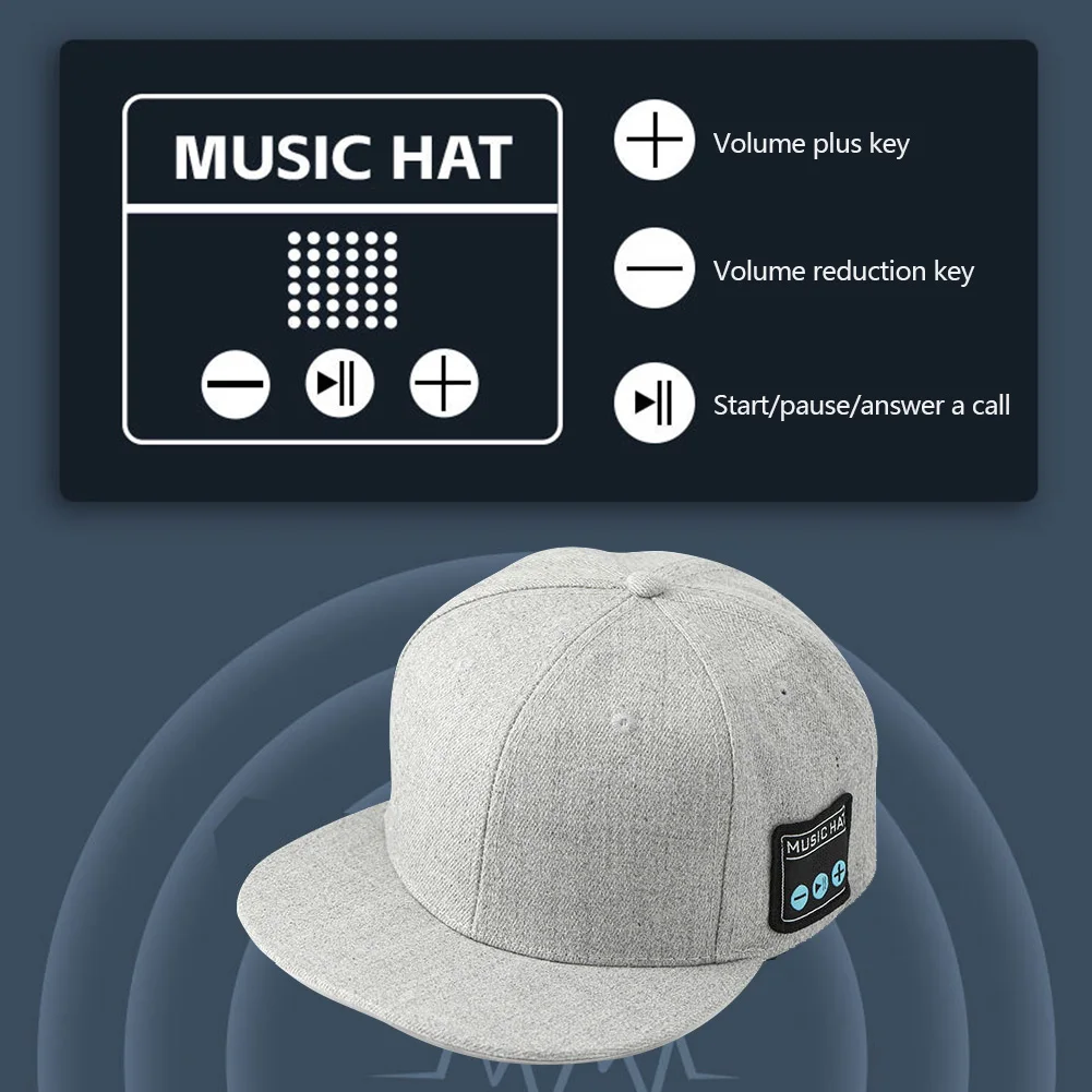 Description Picture 6 of itemWireless Smart Loudspeaker Cap Hat with Bluetooth Speaker Adjustable Speakers Hat For Outdoor Sport Baseball Cap With Mic