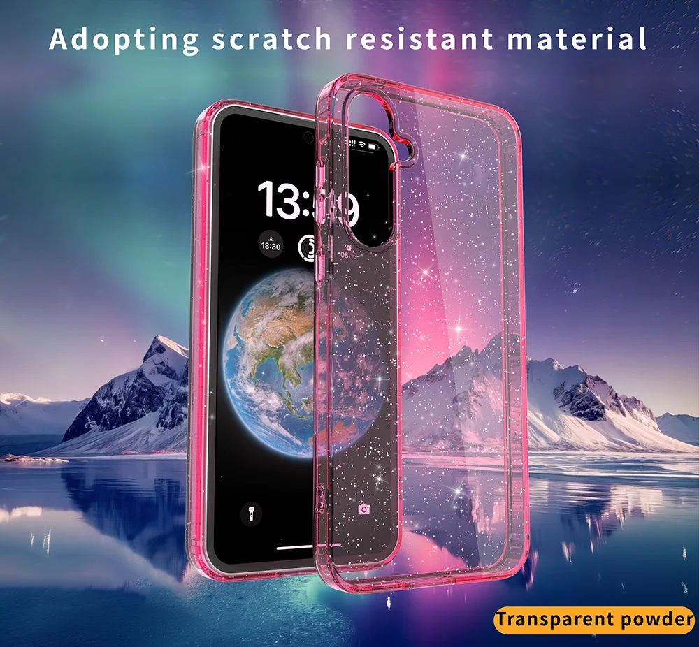 Luxury Glitter Transparent Shockproof Phone Case Cover