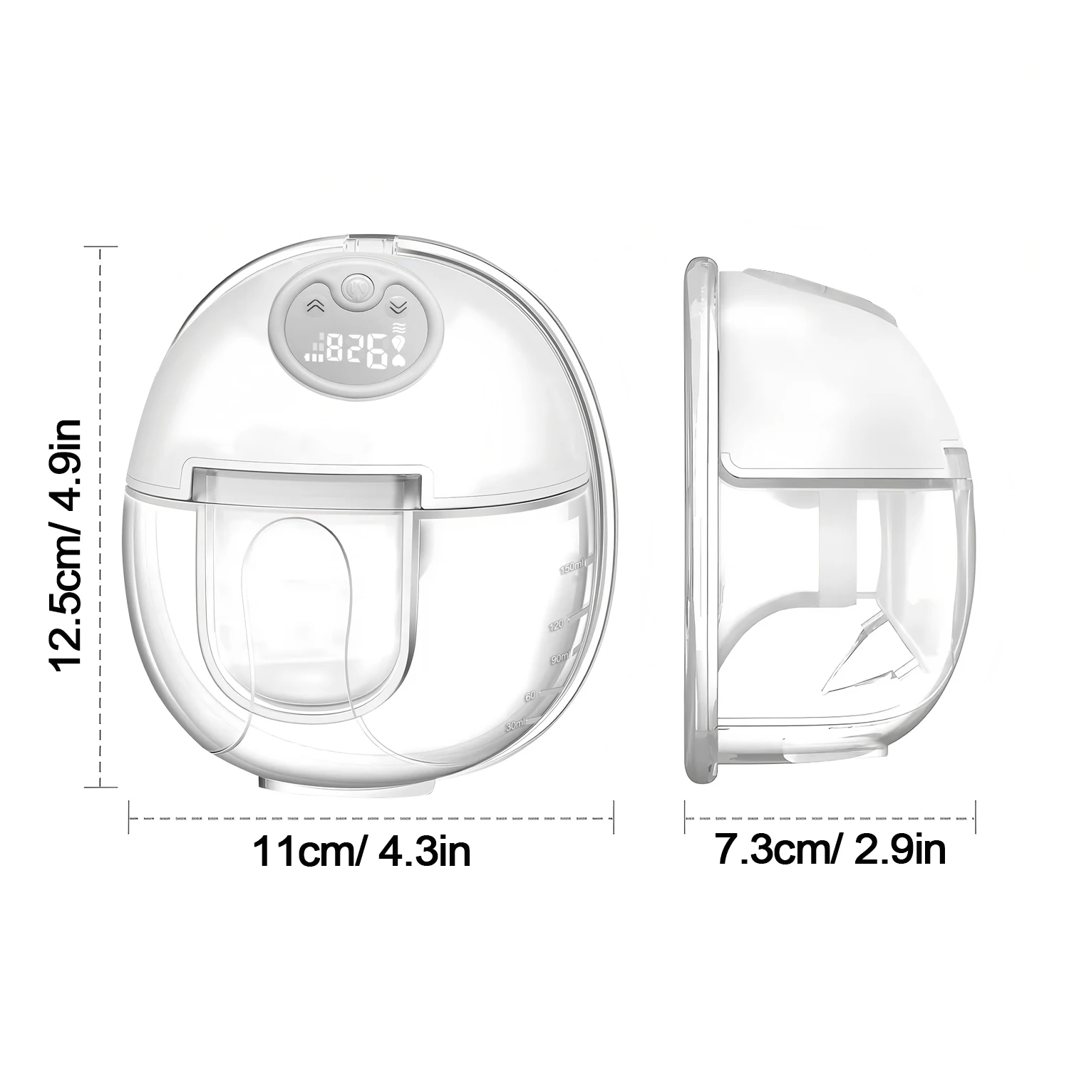 Extractor de leche eléctrico portátil de bajo ruido y manos libres, recolector de leche cómodo para la lactancia materna, 3 modos, 9 niveles._voghion.com