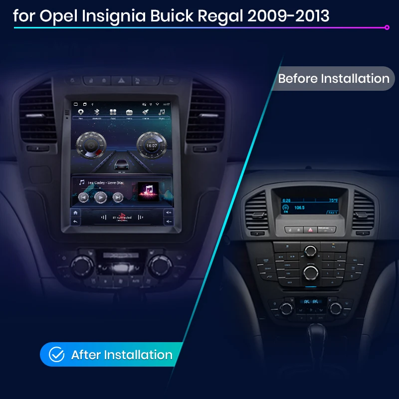 Junsun Radio con pantalla de 9,7 pulgadas estilo Tesla para coche Android, para Opel Insignia Buick Regal 2009-2013, inalámbrico para Apple CarPlay, pantalla IPS, reproductor de vídeo estéreo multimedia, sistemas inteligentes para automóvil, 2 Din, autorradio, unidad principal, navegación GPS, BT, 4G, DSP, RDS 2