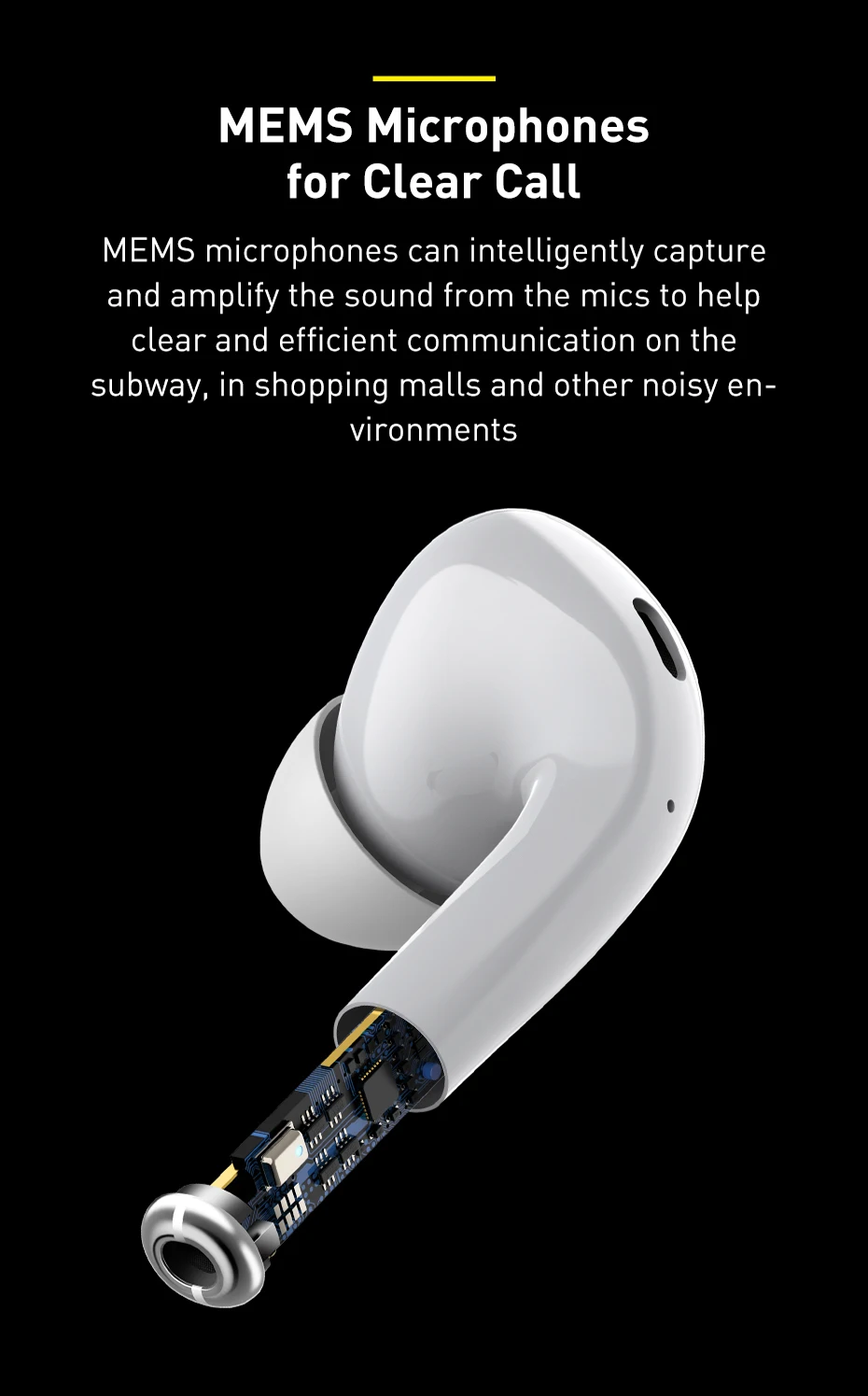 Tai nghe True Wireless Baseus W3 chụp cận cảnh