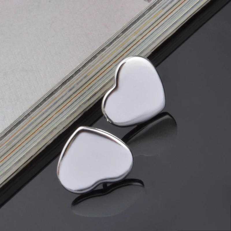 

Hot charms Fashion Jewelry 925 Sterling Silver romantic heart studs earrings for woman party wedding Holiday gifts