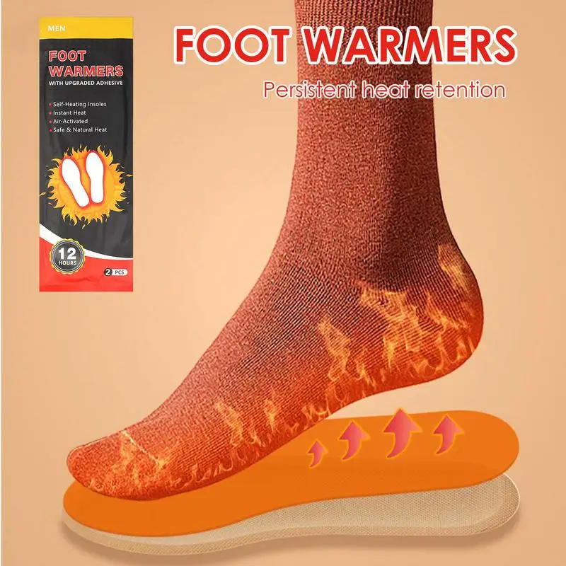 1 Pair Heated Foot Insoles Long-lasting Heat Shoe Pad Air Activated Insole Winter Foot Warmer For Home Outgoing Commuting