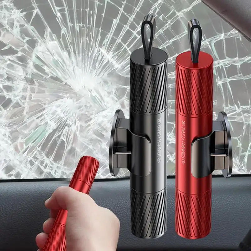 

Safety Hammer Car Emergency Rescue Kit Glass Window Breaker Seat Belt Cutter Escape Tool Life Saving Auto Vehicle Accessories