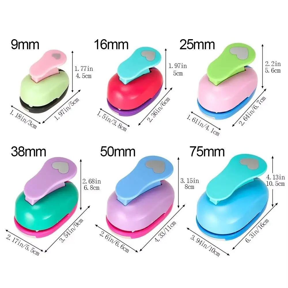 paper cutter paper punch hole punching tools paper craft punch embossing maker 8-75mm heart/star shaped hole puncher