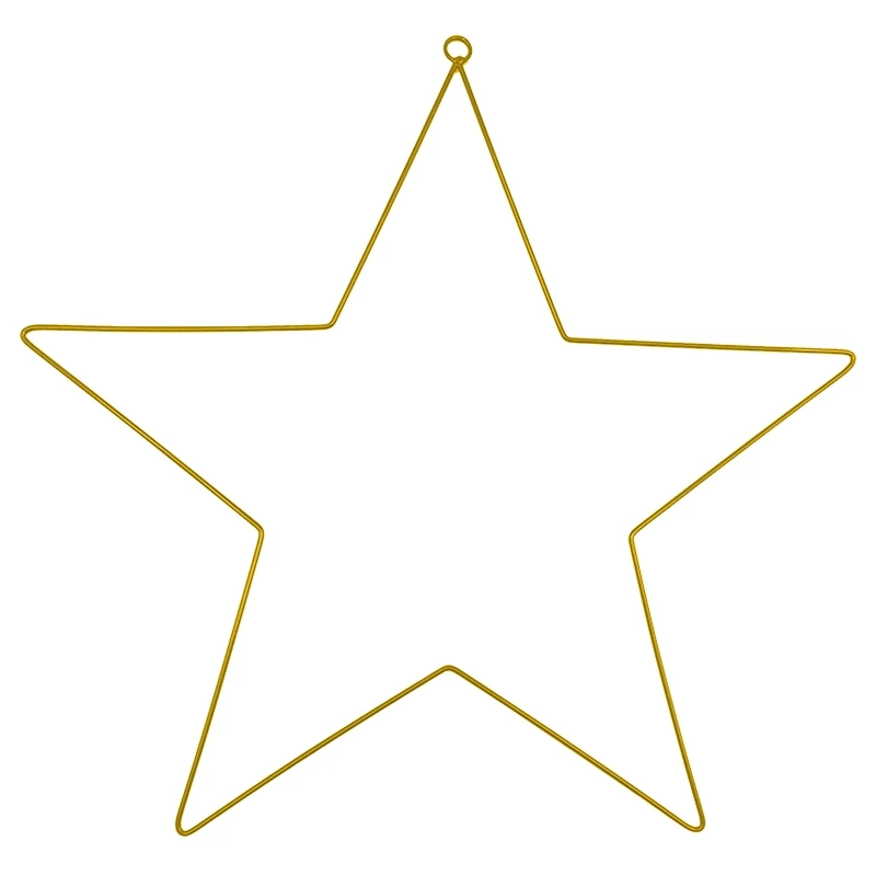 DIY Wrought Iron Metal Stars Ring Stars Wire Wreath Frame Hoop Macrame Rings for Handmade Dream Catcher New Year Drop Shipping 2